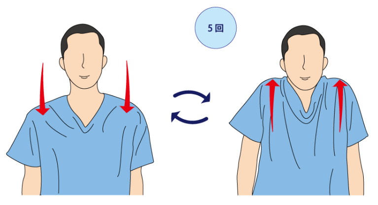 肩の上げ下ろし体操